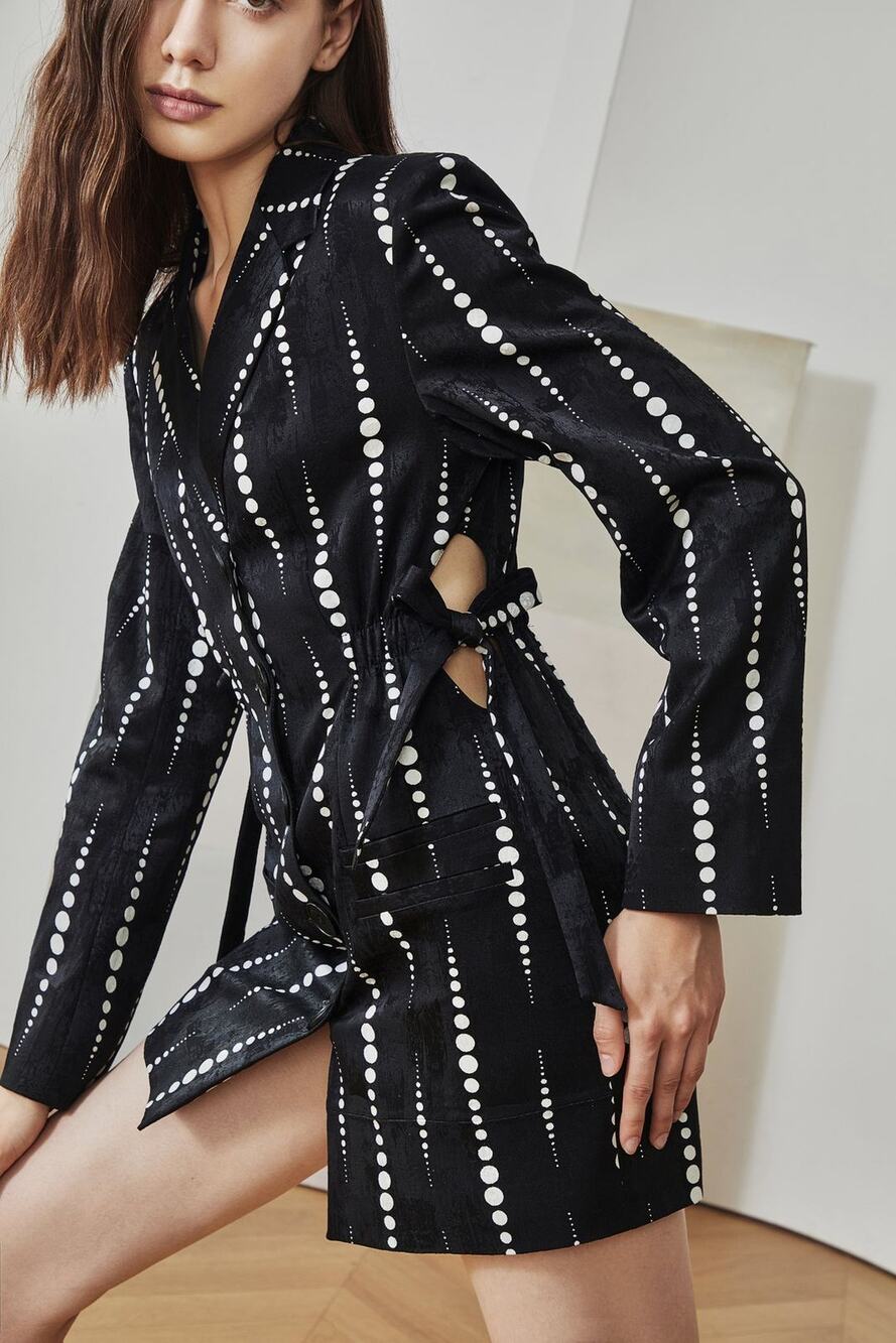 Quaint Ludovica Dress Blazer Long Sleeve Cutouts Mini Womens Size 34/XS MSRP$225